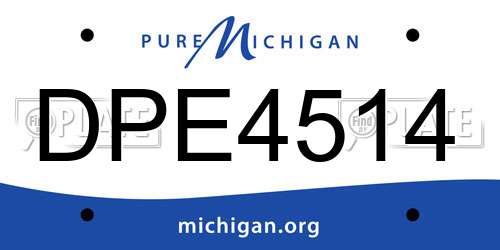 DPE4514 Michigan License Plate