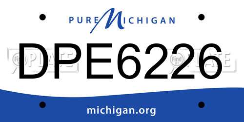 DPE6226 Michigan License Plate