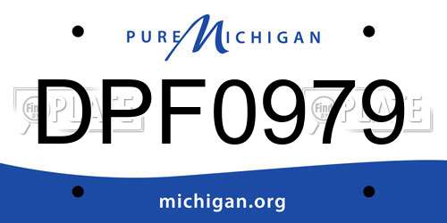 DPF0979 Michigan License Plate