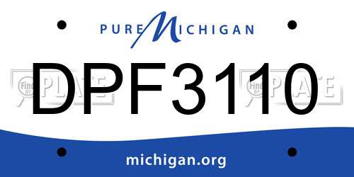 DPF3110 Michigan License Plate