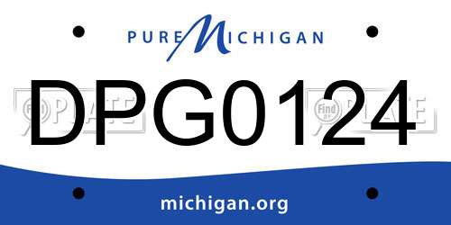 DPG0124 Michigan License Plate