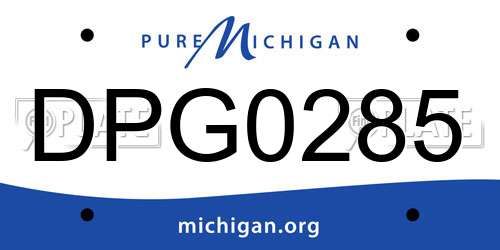 DPG0285 Michigan License Plate