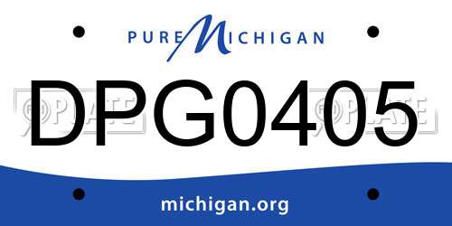 DPG0405 Michigan License Plate