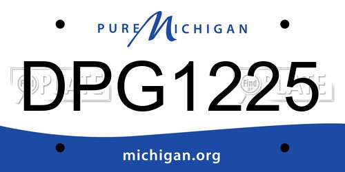 DPG1225 Michigan License Plate