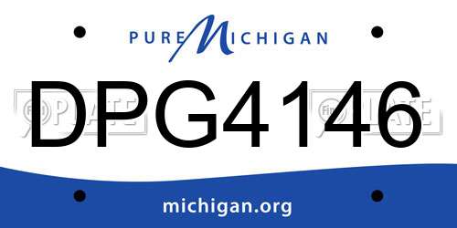 DPG4146 Michigan License Plate