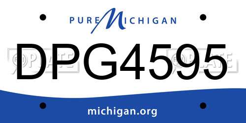 DPG4595 Michigan License Plate