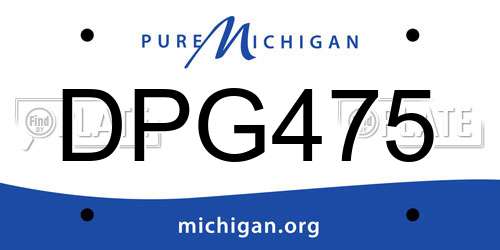 DPG475 Michigan License Plate