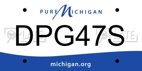 DPG47S Michigan License Plate