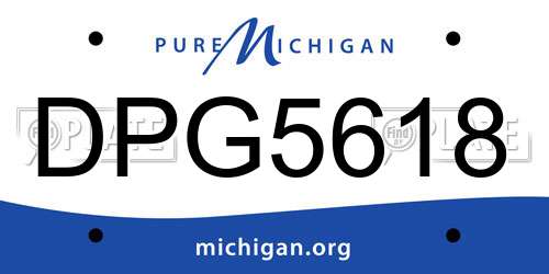 DPG5618 Michigan License Plate