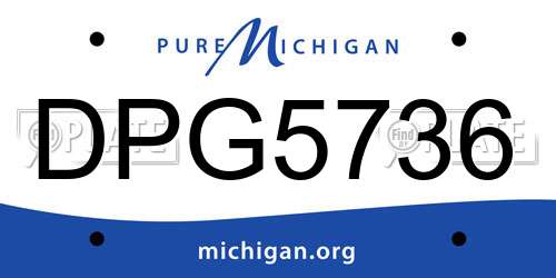 DPG5736 Michigan License Plate