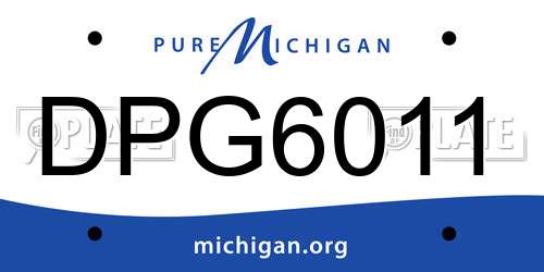 DPG6011 Michigan License Plate