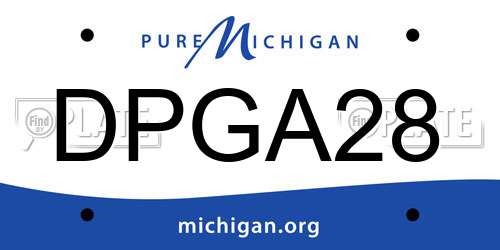 DPGA28 Michigan License Plate