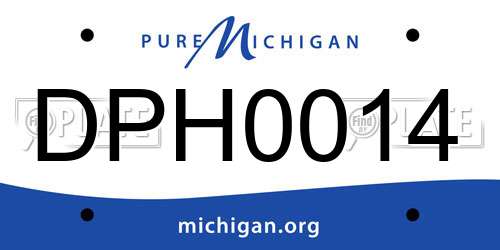 DPH0014 Michigan License Plate