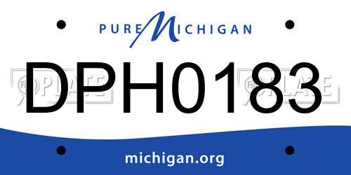 DPH0183 Michigan License Plate