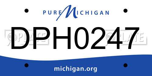 DPH0247 Michigan License Plate