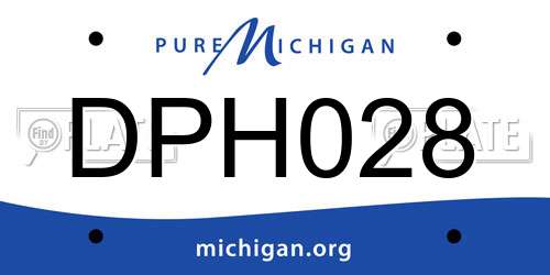 DPH028 Michigan License Plate