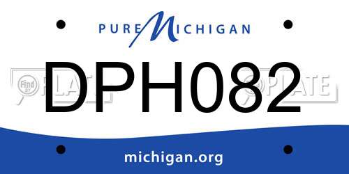 DPH082 Michigan License Plate