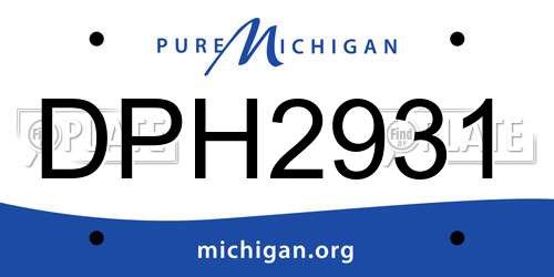 DPH2931 Michigan License Plate