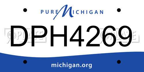 DPH4269 Michigan License Plate