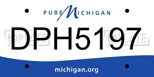 DPH5197 Michigan License Plate