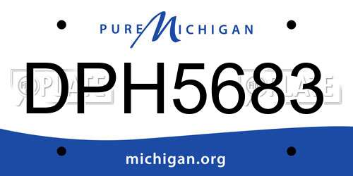 DPH5683 Michigan License Plate