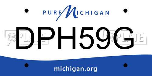 DPH59G Michigan License Plate