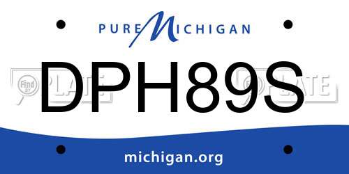DPH89S Michigan License Plate