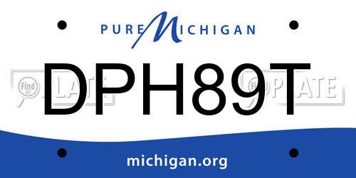 DPH89T Michigan License Plate