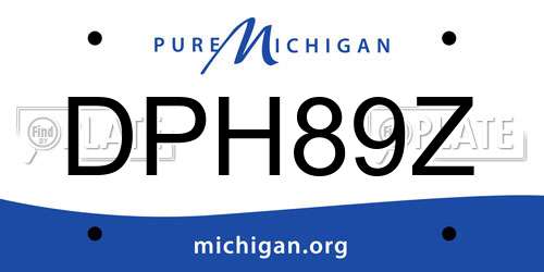DPH89Z Michigan License Plate