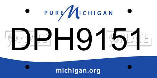 DPH9151 Michigan License Plate