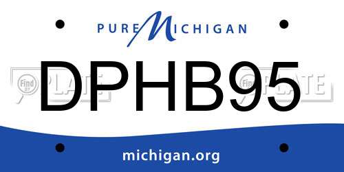 DPHB95 Michigan License Plate