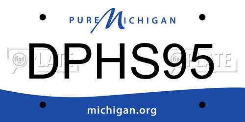DPHS95 Michigan License Plate