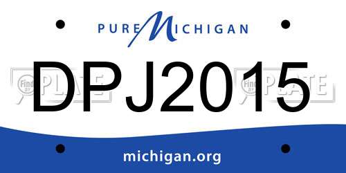 DPJ2015 Michigan License Plate