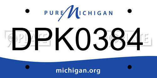 DPK0384 Michigan License Plate