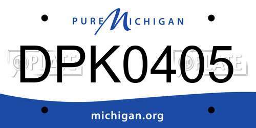 DPK0405 Michigan License Plate