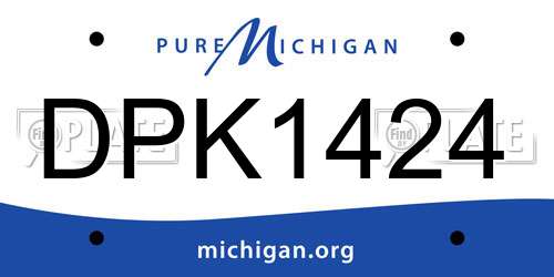 DPK1424 Michigan License Plate