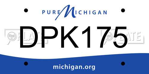 DPK175 Michigan License Plate