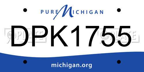 DPK1755 Michigan License Plate