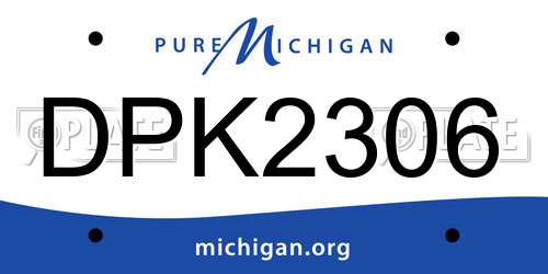 DPK2306 Michigan License Plate