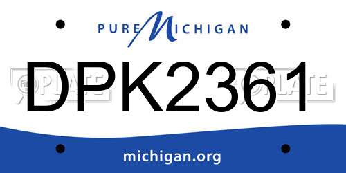 DPK2361 Michigan License Plate