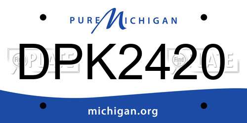 DPK2420 Michigan License Plate