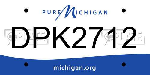 DPK2712 Michigan License Plate