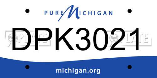 DPK3021 Michigan License Plate