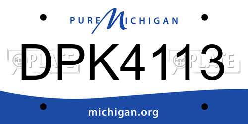 DPK4113 Michigan License Plate