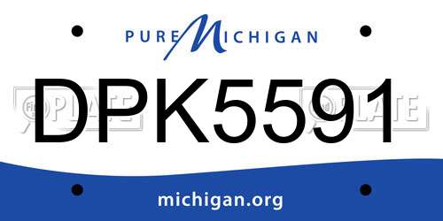 DPK5591 Michigan License Plate