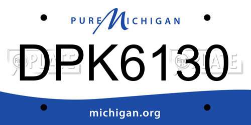 DPK6130 Michigan License Plate