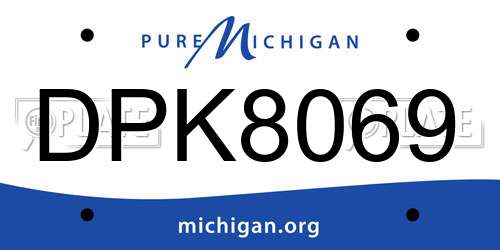 DPK8069 Michigan License Plate