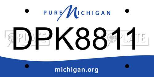 DPK8811 Michigan License Plate