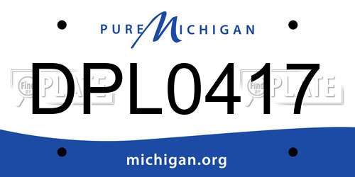 DPL0417 Michigan License Plate