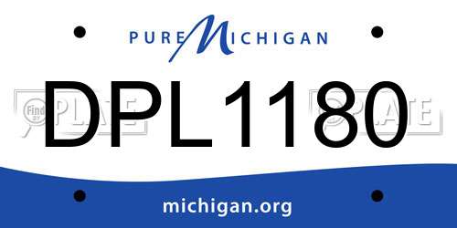 DPL1180 Michigan License Plate